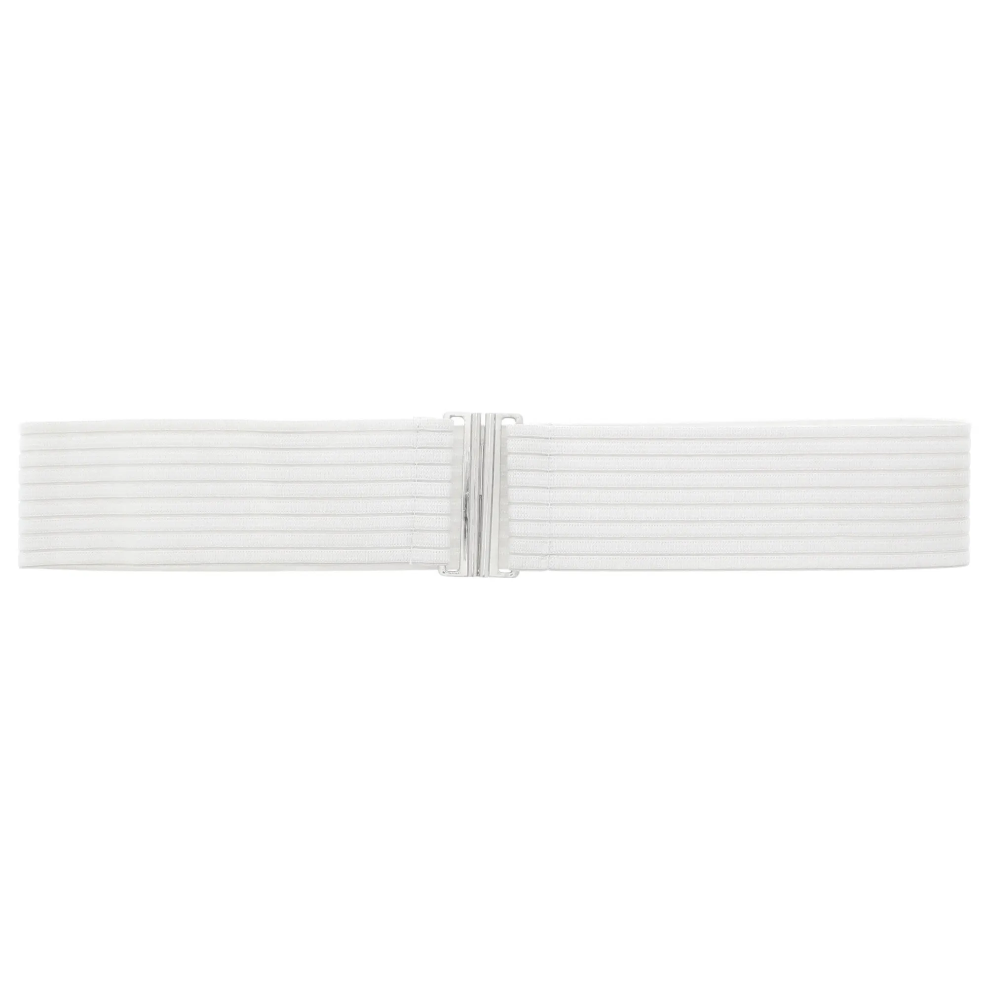 5.8cm Ribbed Elasticated Waist Belt with Clasp Fastening