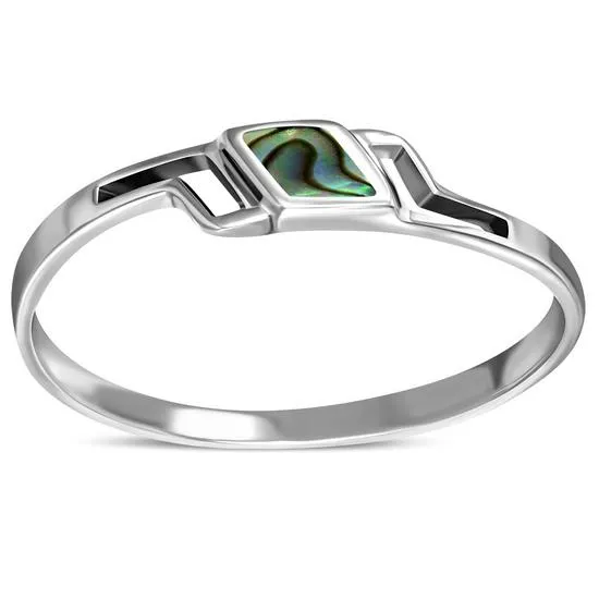 Abalone Shell Silver Ring