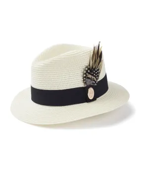 Aldeburgh Fedora - Cream/Black