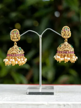 Antique Lakshmi Cutwork Jhumkas