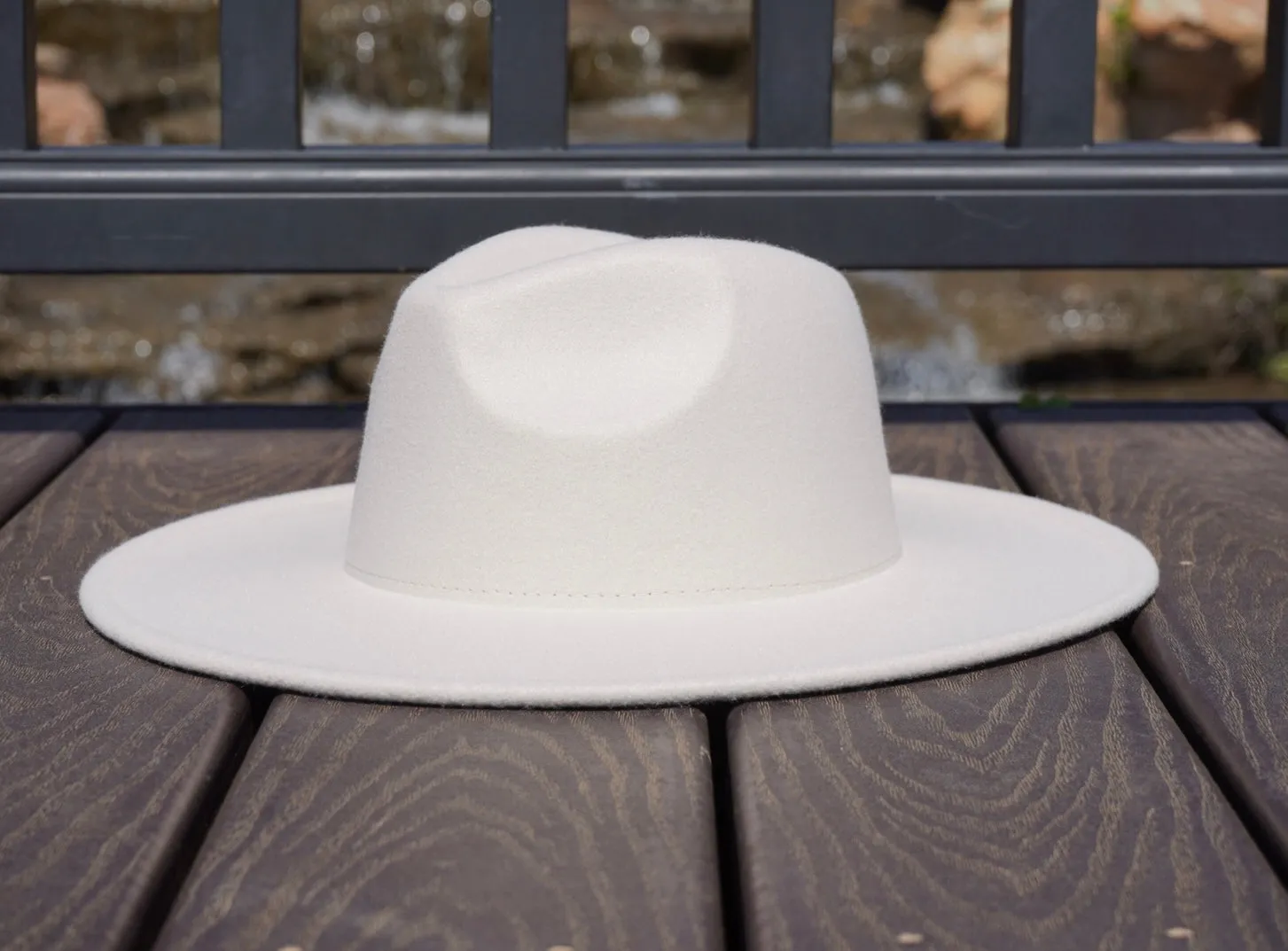 Atlanta Wide Brim Fedora - Ivory