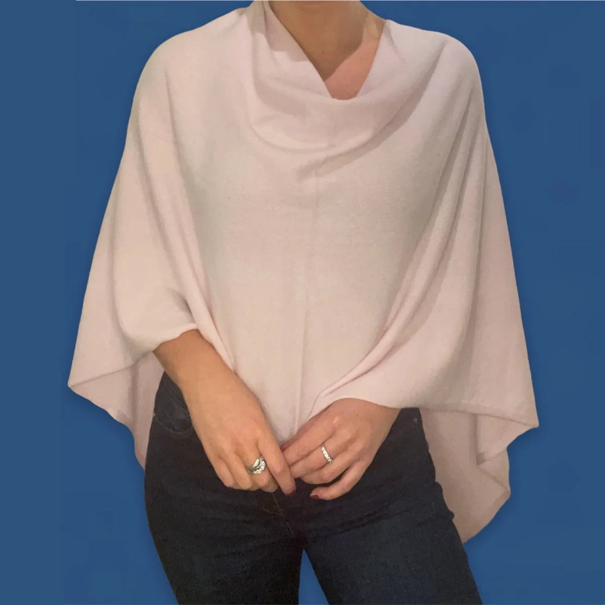 Baby Pink Cashmere Poncho