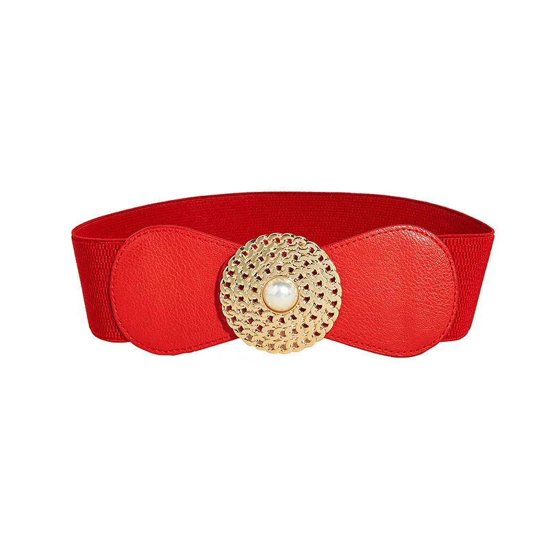 BerriesJam - Buckle Chain-shaped Elastic Waistband  Belt