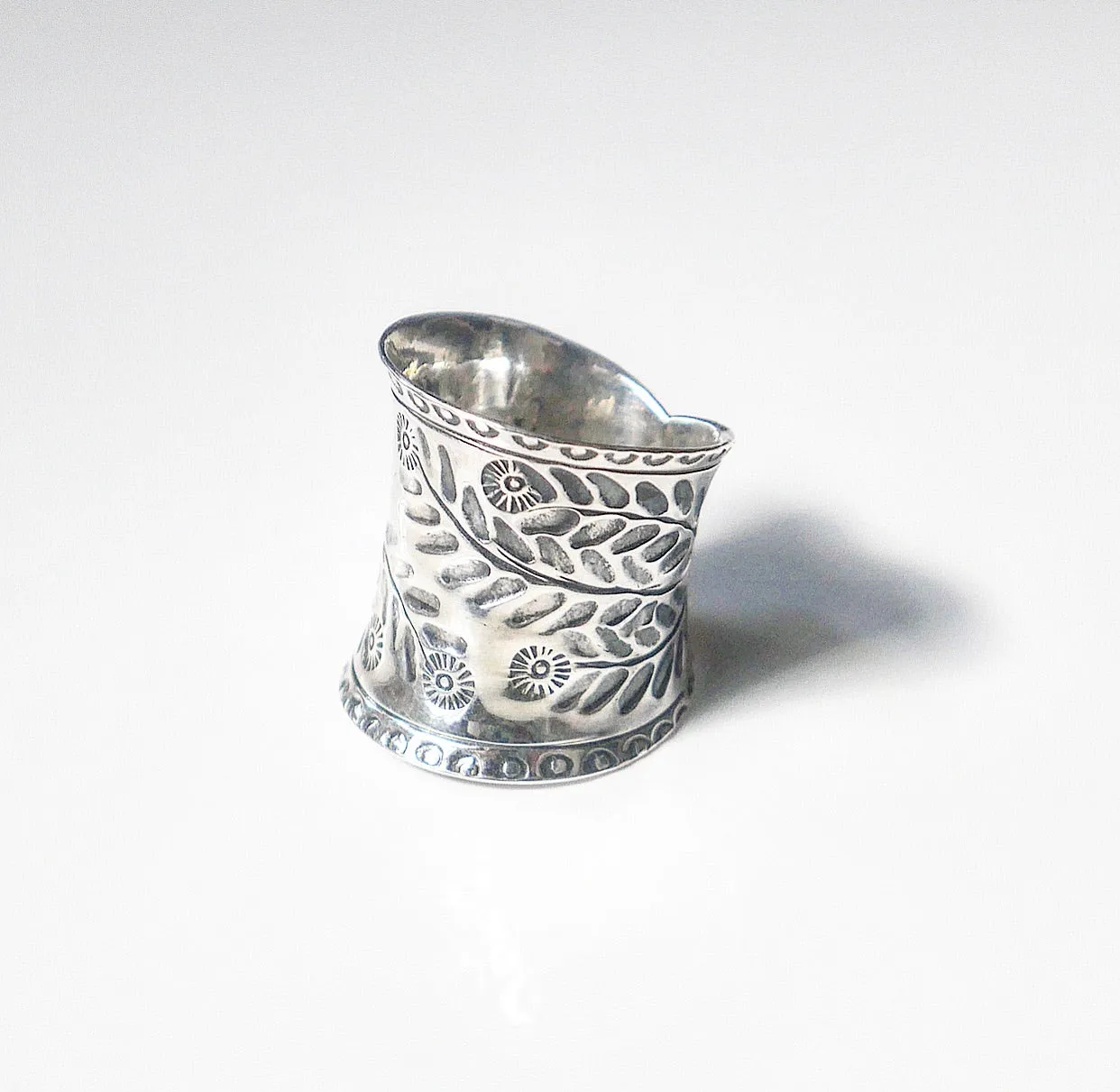 Bohemian Vintage Ring 925 Sterling Silver Luxury Fine Jewelry Long and Chunky Statement Rings