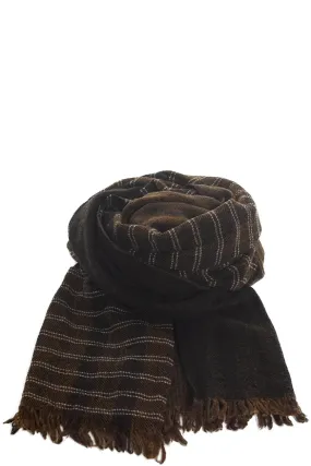 Brown and Green Wool Scarf