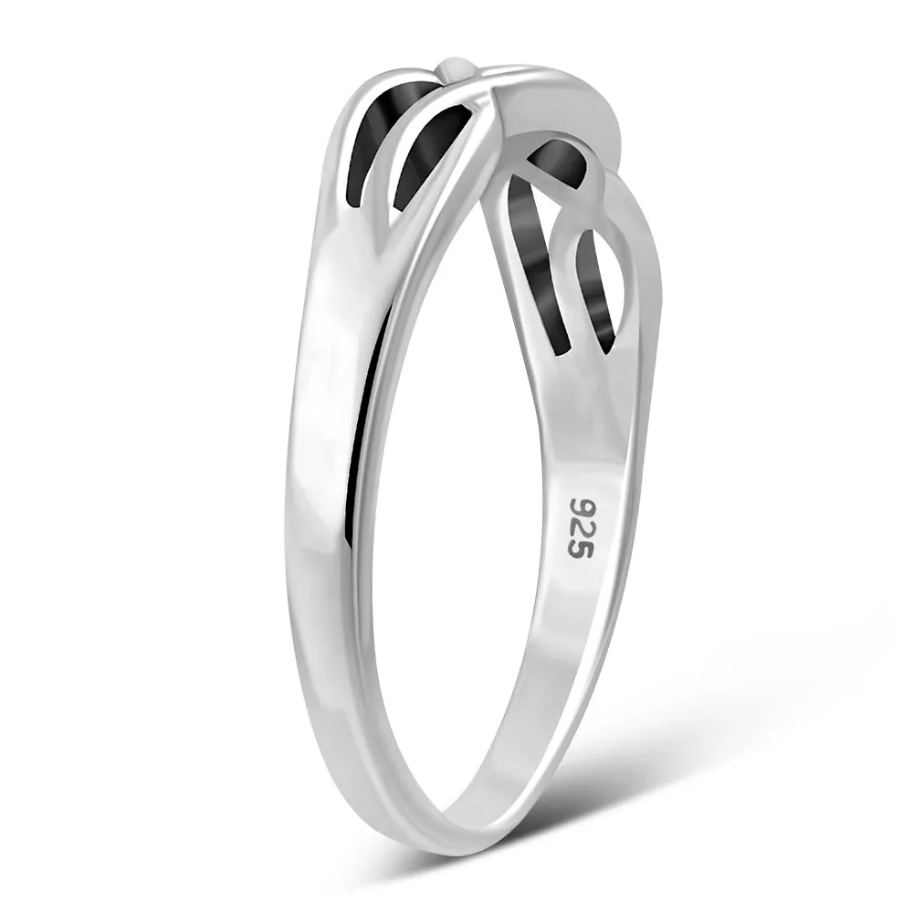 Celtic Knot Plain Silver Band Ring