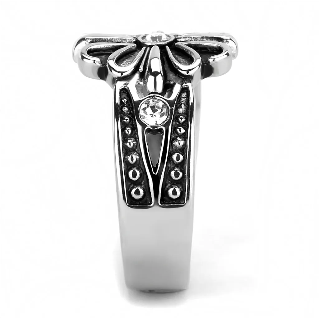 CJE3462 Wholesale Men's Stainless Steel Synthetic Celtic Floral Ring