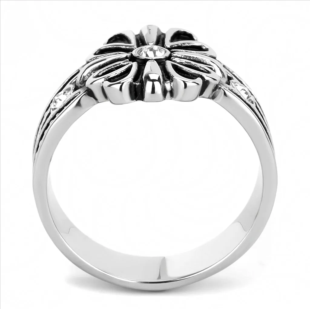 CJE3462 Wholesale Men's Stainless Steel Synthetic Celtic Floral Ring