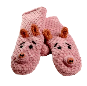 Crochet Piggy Mittens