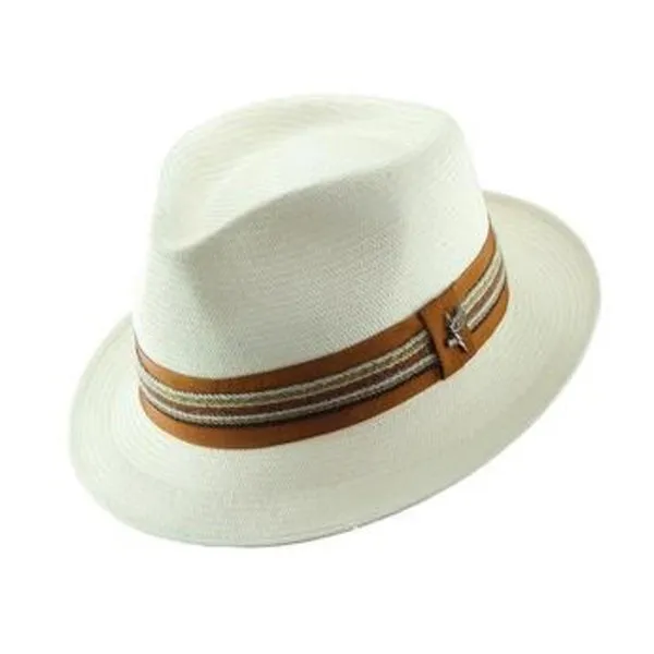 Dorfman Pacific - Santana by Carlos Santana Shantung Straw Fedora Hat