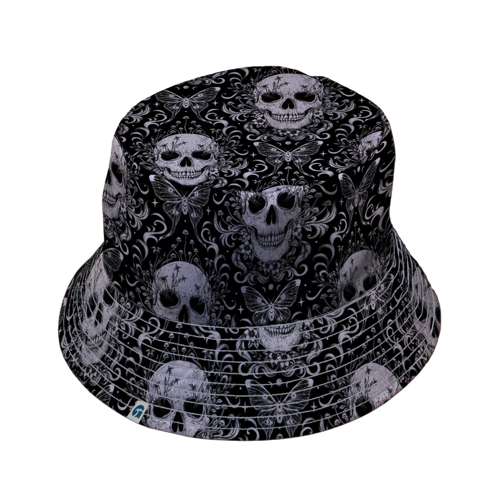 Episodic Skull Black White Bucket Hat