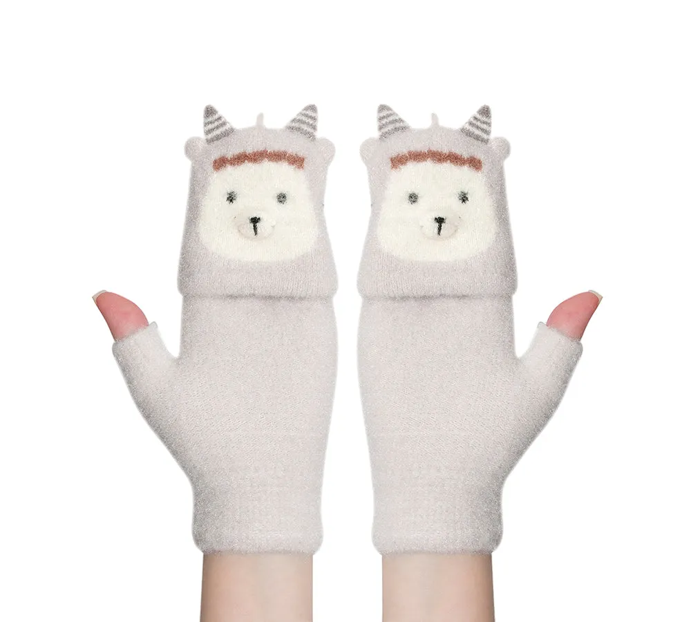 EVERAU® Fingerless Ultra Plush Knit Ewe Gloves