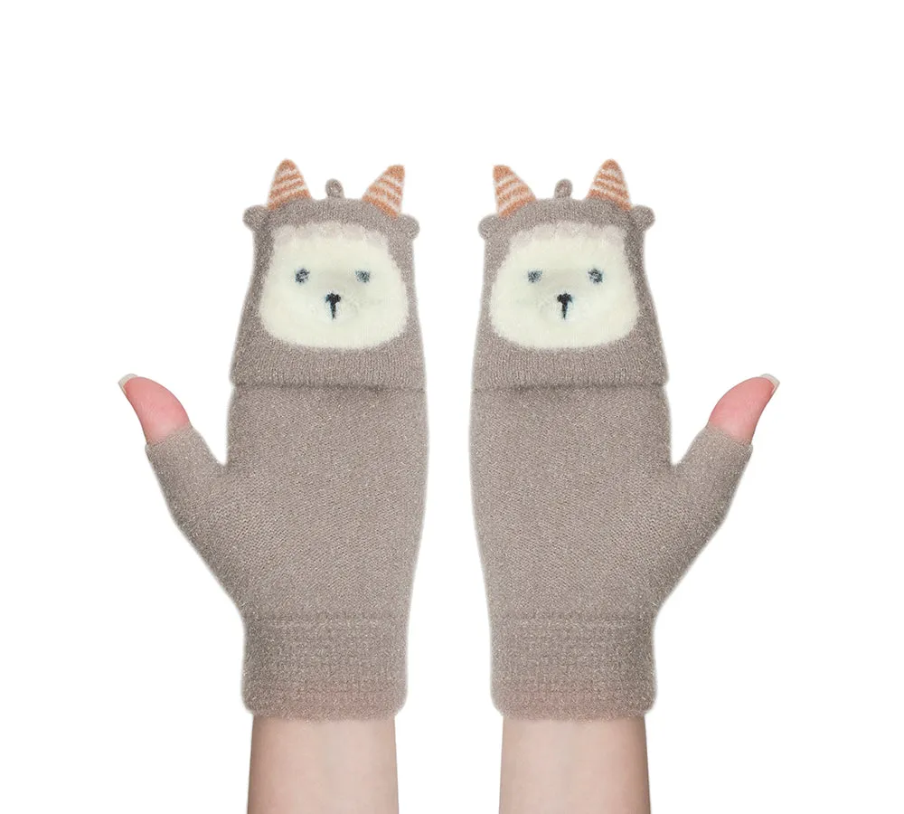 EVERAU® Fingerless Ultra Plush Knit Ewe Gloves