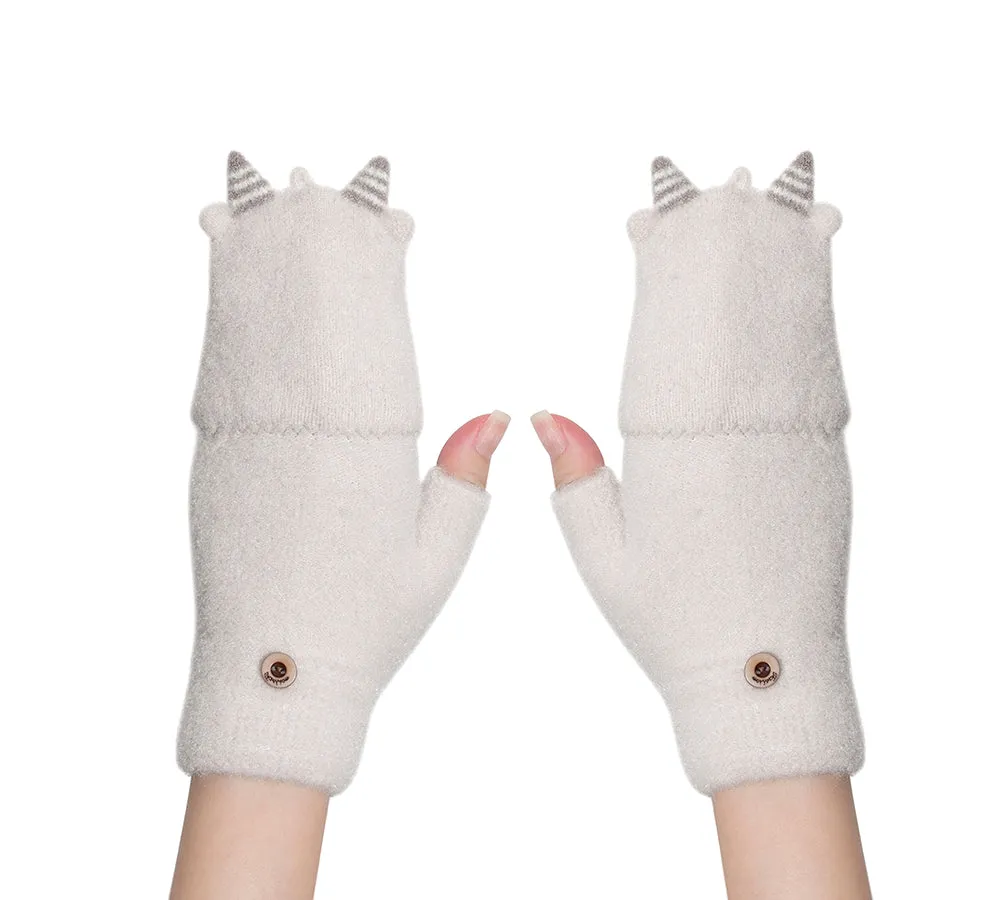 EVERAU® Fingerless Ultra Plush Knit Ewe Gloves