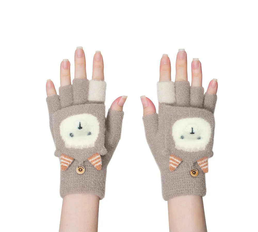 EVERAU® Fingerless Ultra Plush Knit Ewe Gloves