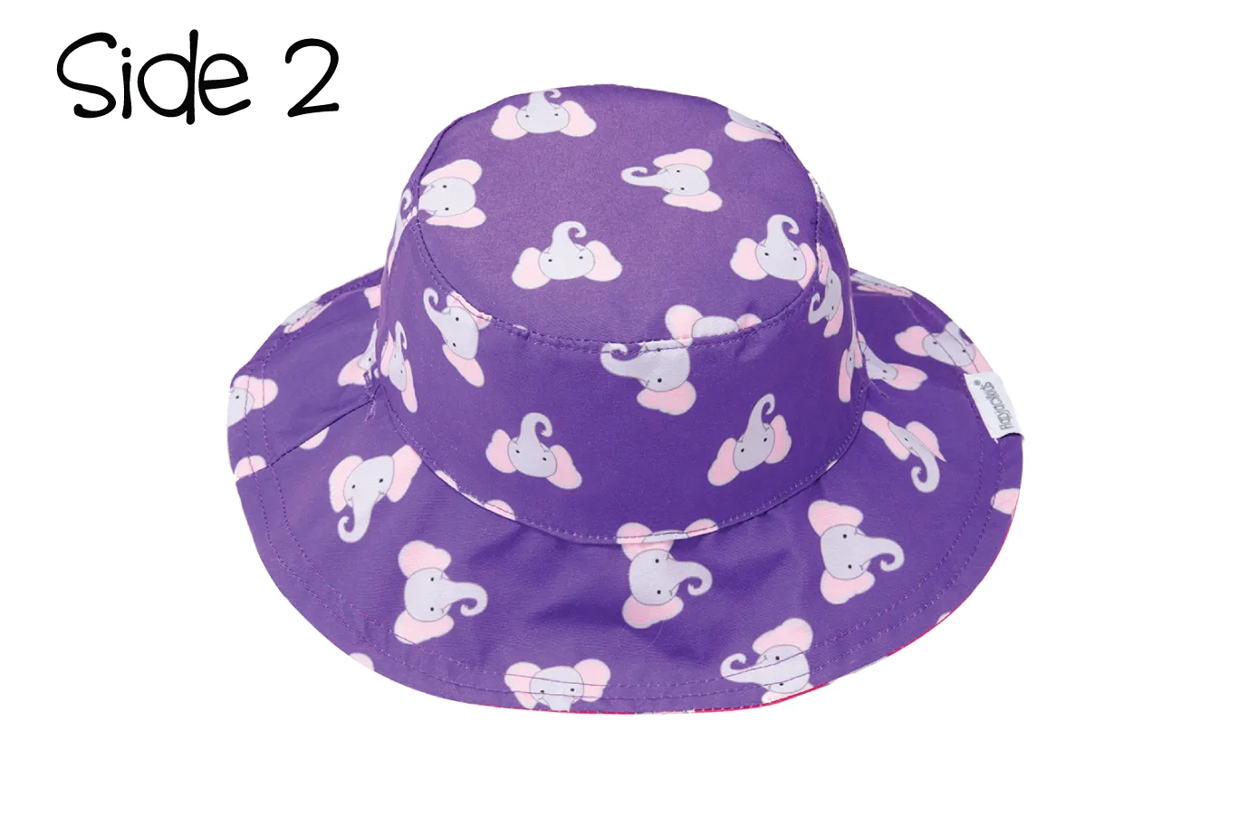 FlapJackKids - Reversible Babies' Sun Hat - Hippo / Elephant