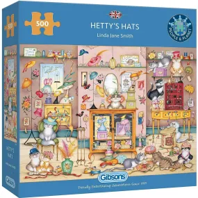 Gibson Games 500 Piece Hetty's Hats Jigsaw Puzzle