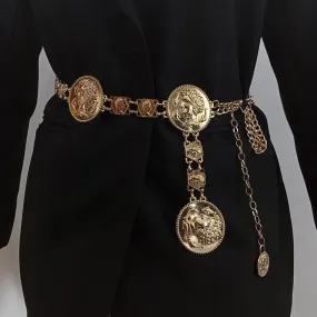 Gold Coin Chain Belt