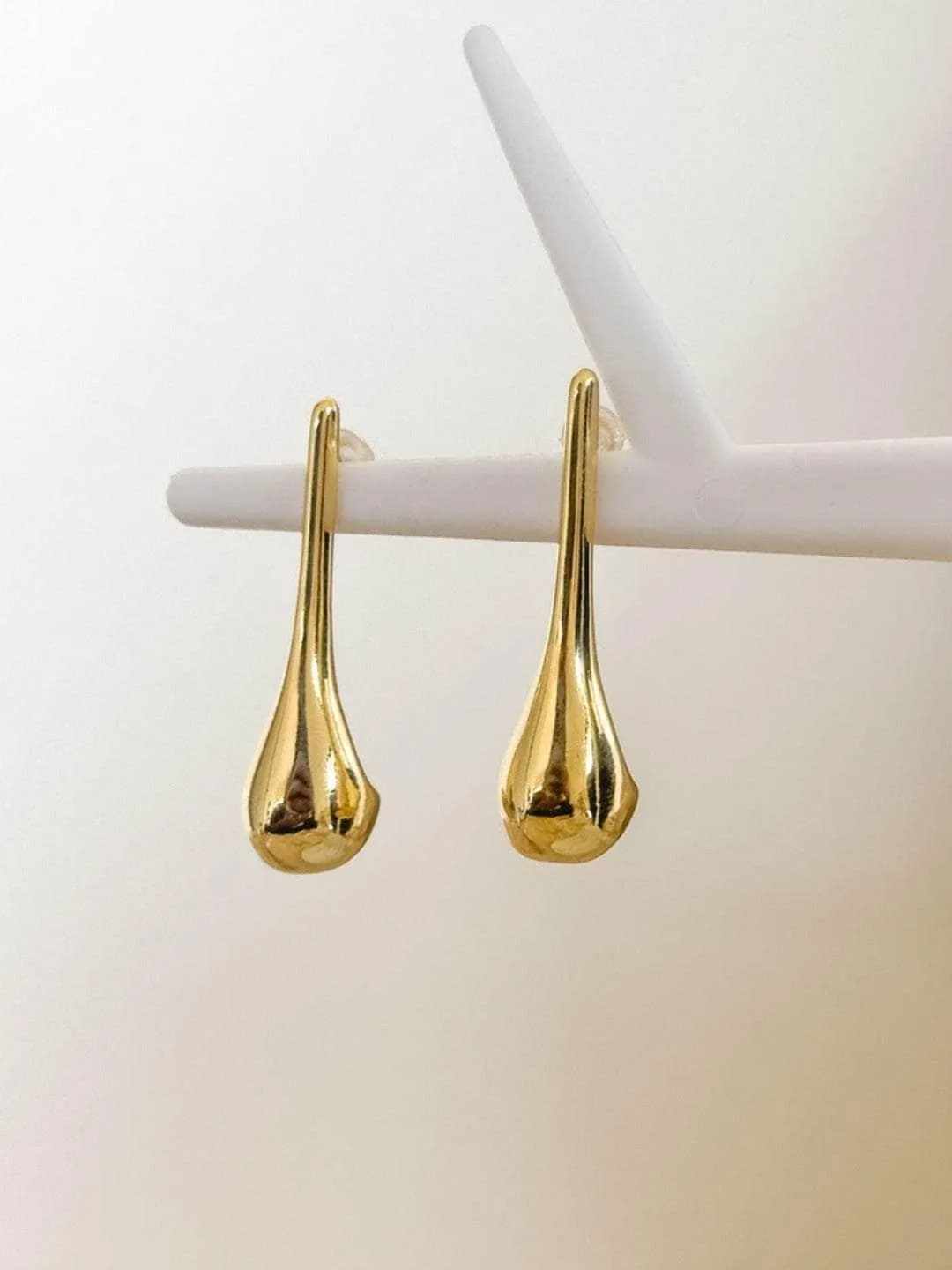 Gold Tear Drop Dangler Earring