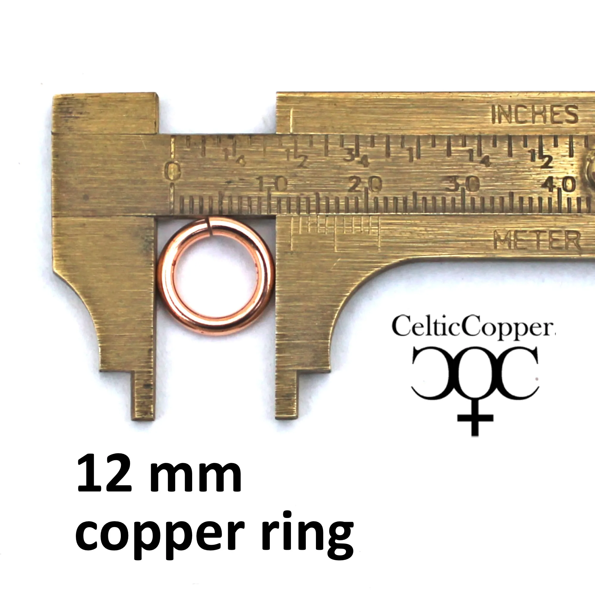 Heavy Duty 12 Gauge Copper Jump Rings JSR12 Solid Copper Jewelry Findings Copper Ring 2-Pack