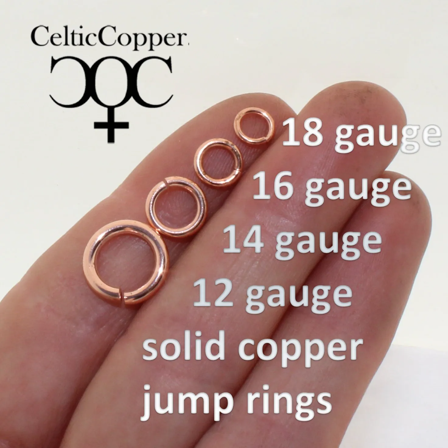 Heavy Weight 14 Gauge Copper Jump Rings JSR14 Solid Copper Jewelry Findings Copper Ring 10-Pack