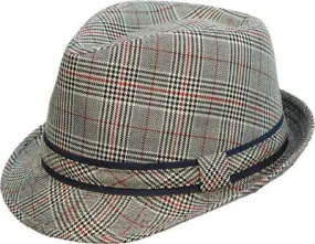 Kenny K - Grey Plaid Fedora Hat