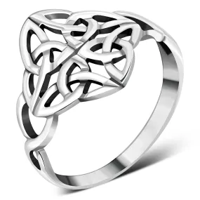 Large Celtic Trinity Silver Ring