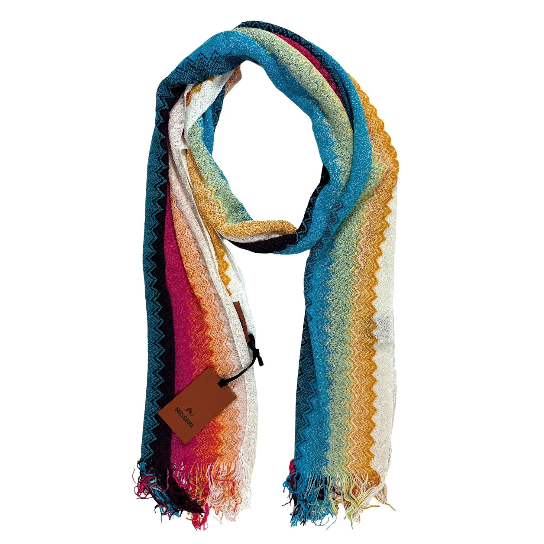 Missoni Scarf Multi Color Chevron Design - Women Designer Shawl SALE