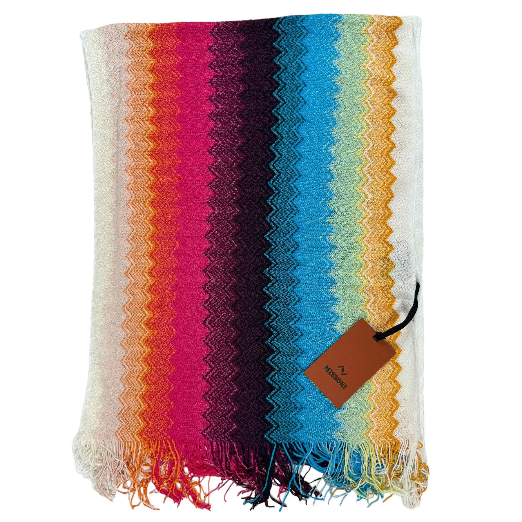 Missoni Scarf Multi Color Chevron Design - Women Designer Shawl SALE