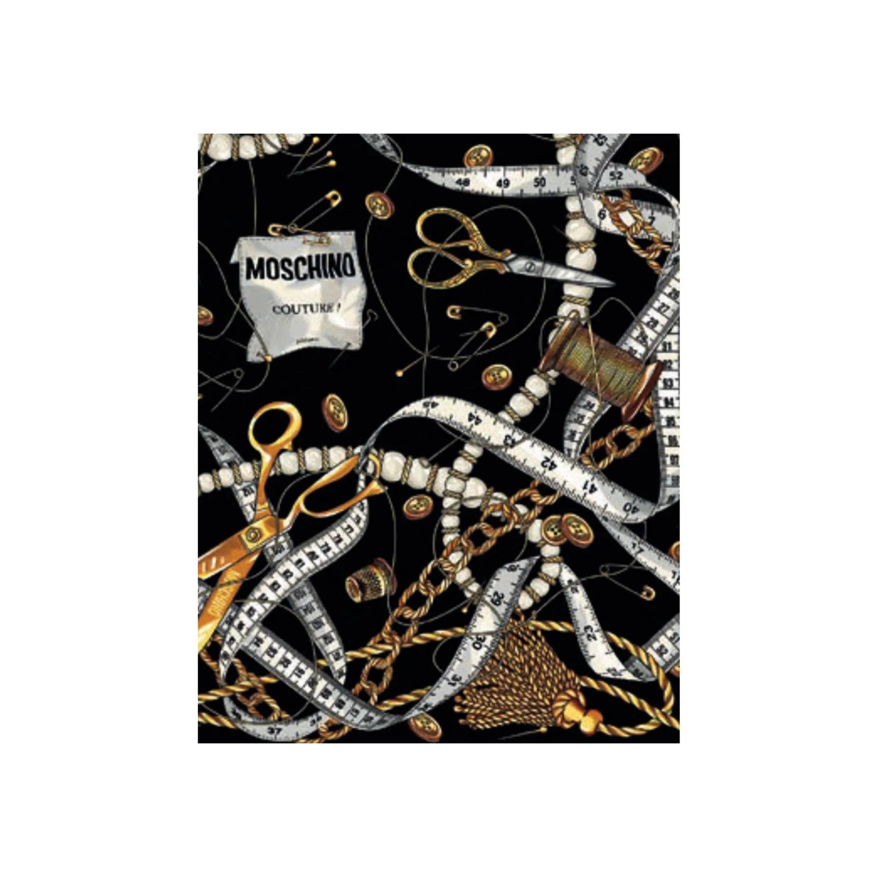 Moschino Scarf Couture Design - Large Square Silk Foulard SALE