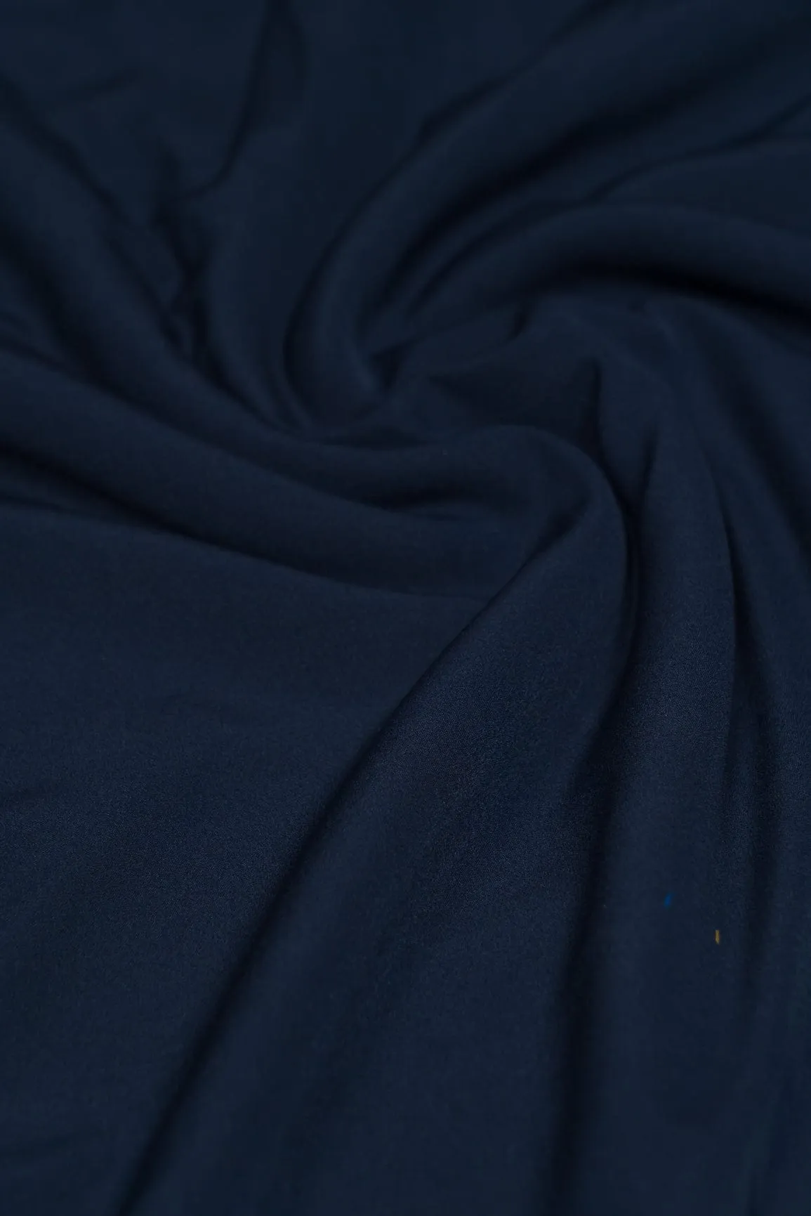 Navy Blue Dyed Crepe Fabric