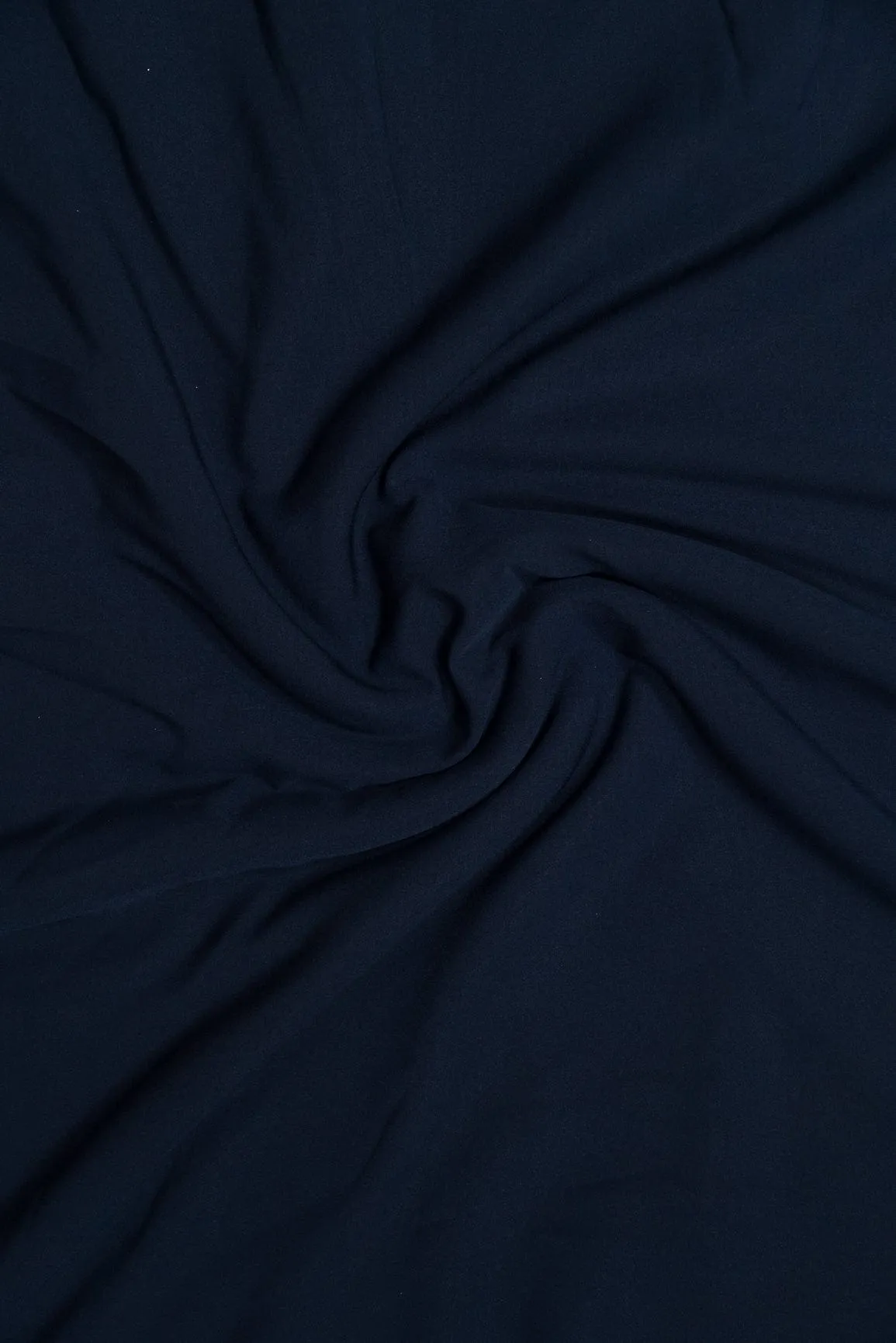 Navy Blue Dyed Crepe Fabric