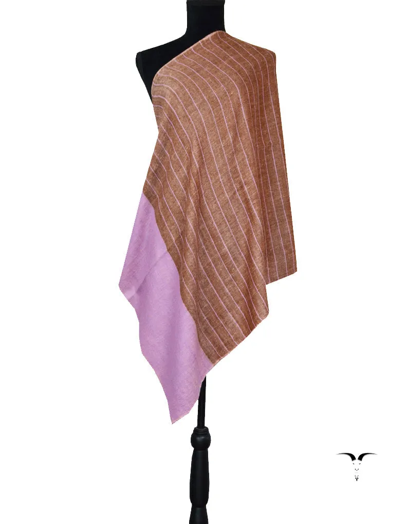 Pink & Brown Pattern Stole 5381