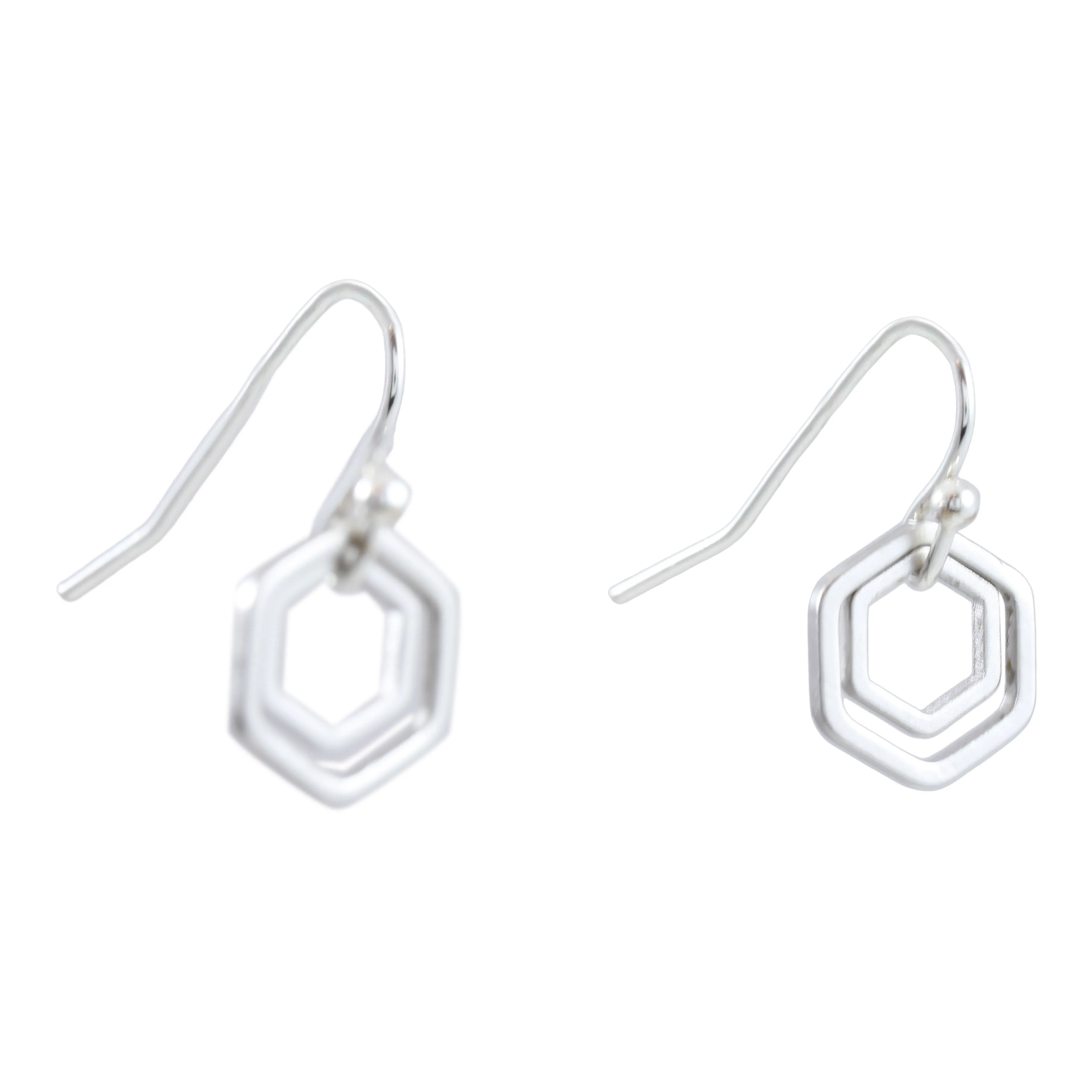 "Le Contour" Silver Tiny Hoop Mixed Metal Earrings