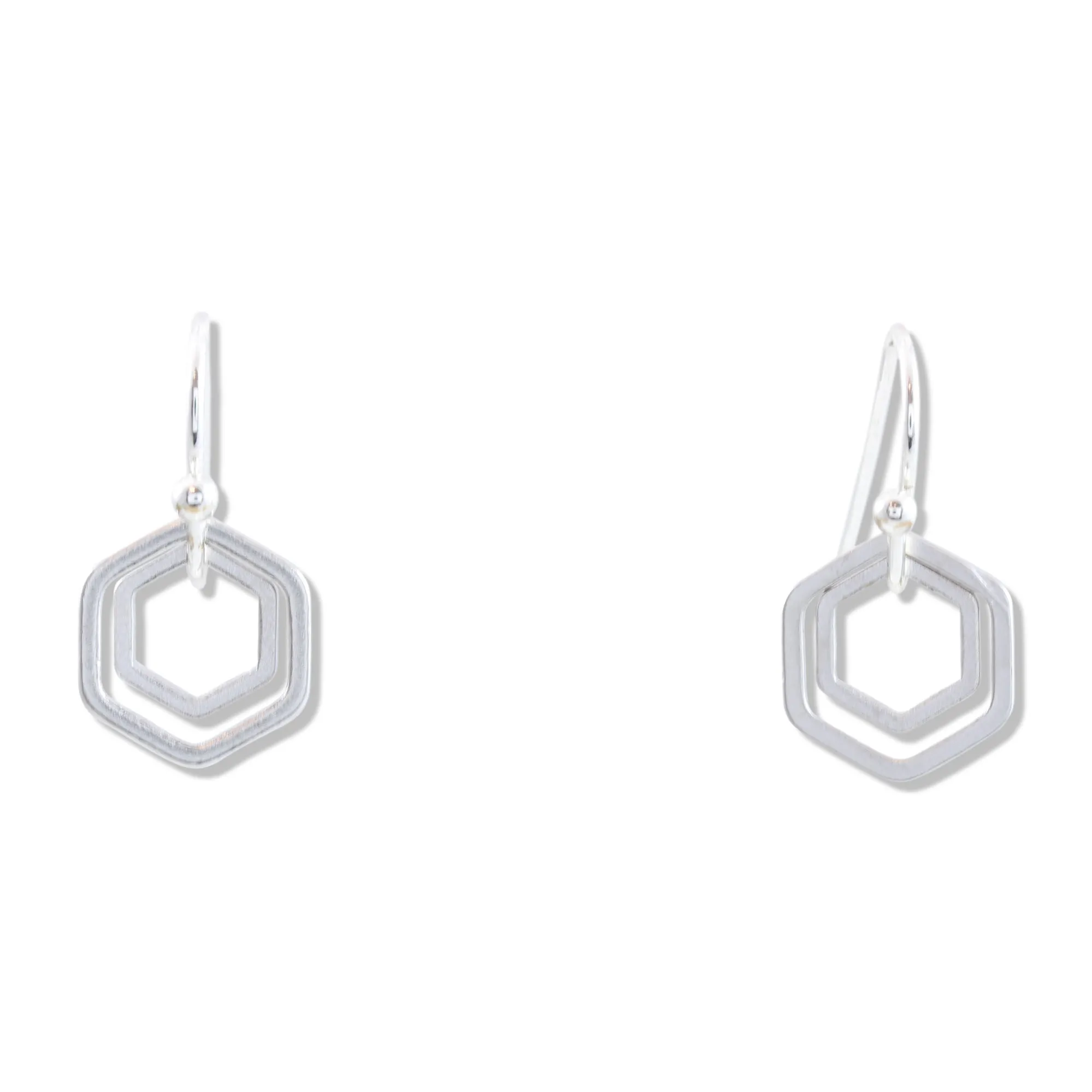 "Le Contour" Silver Tiny Hoop Mixed Metal Earrings