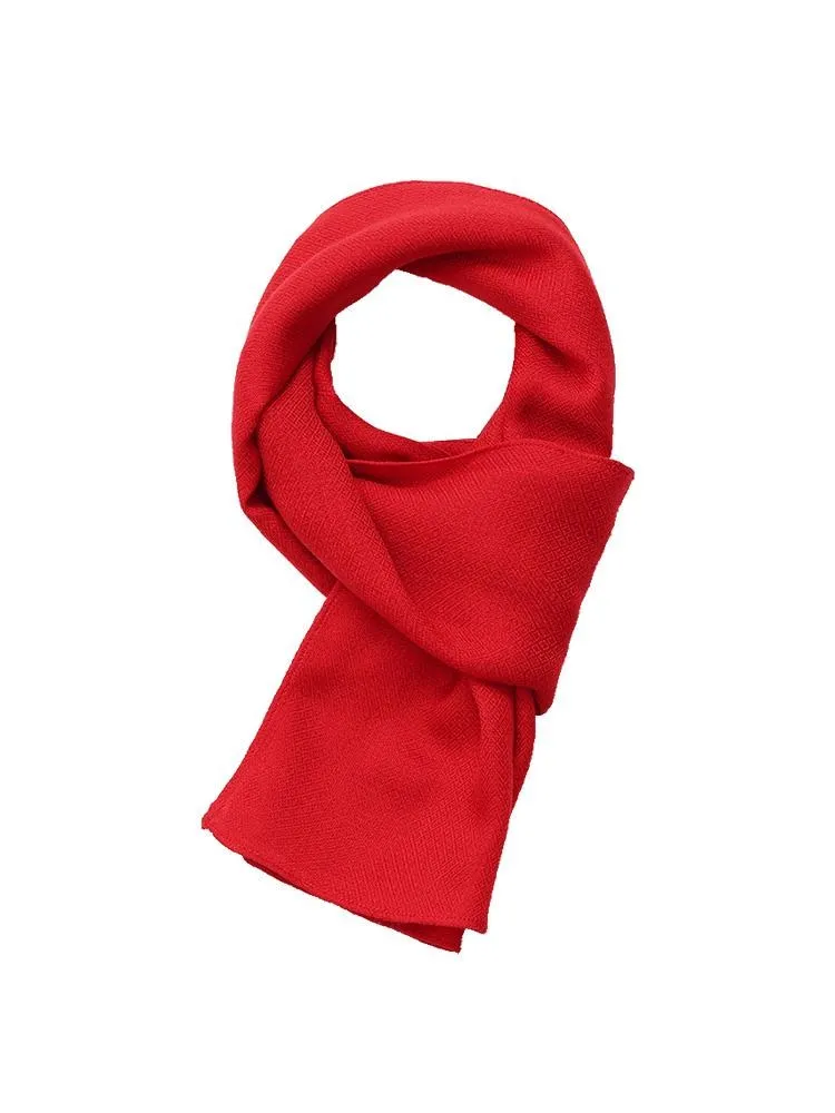 Red Wool Scarves Set