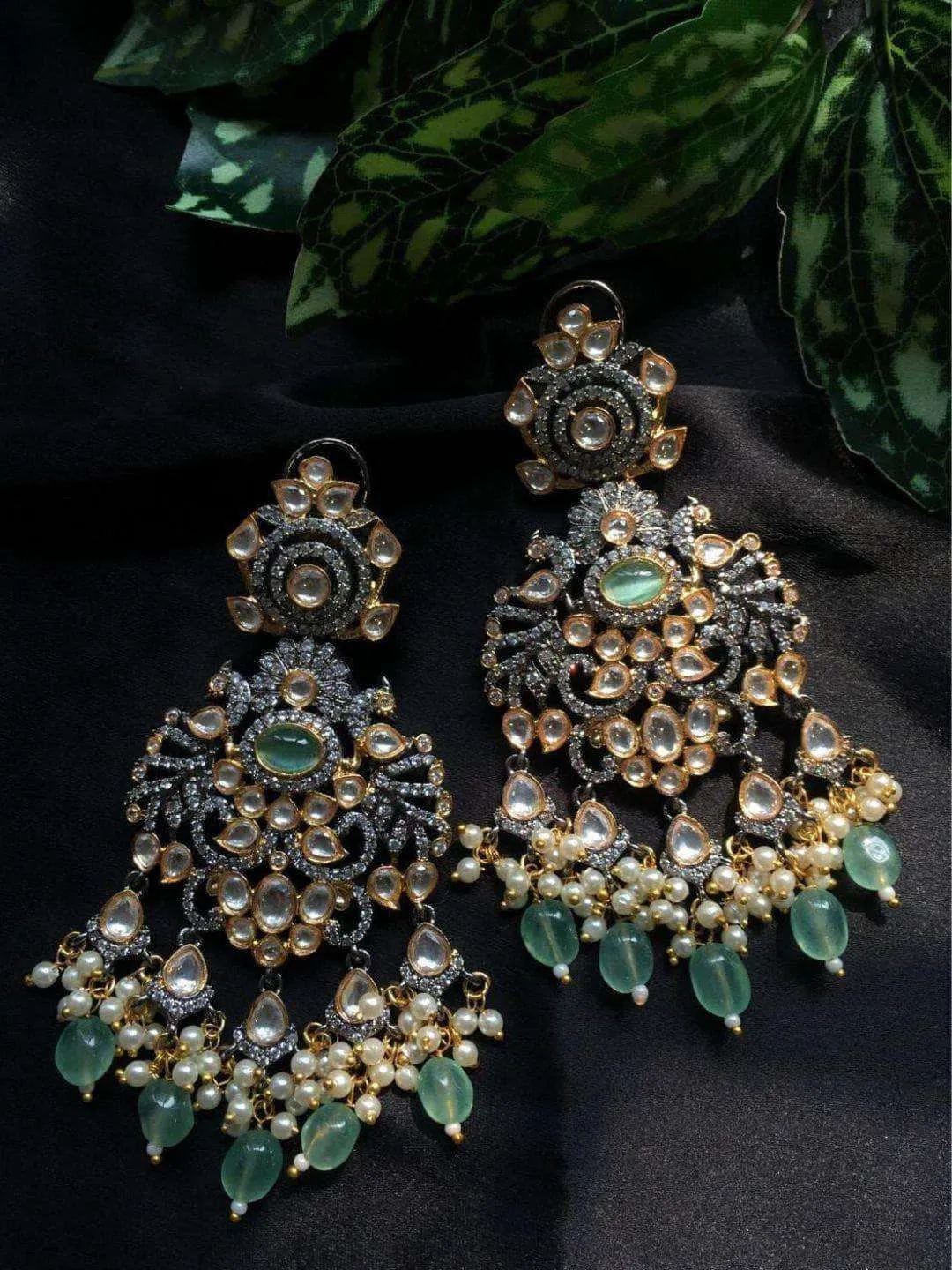 Resplendent Moissanite Chandbali Earrings