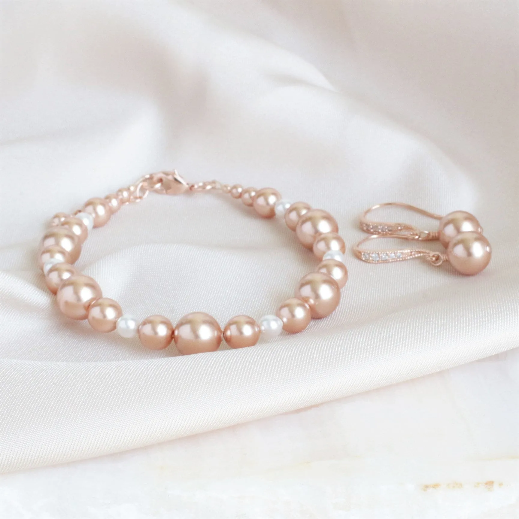 Rose Gold Pearl Bracelet