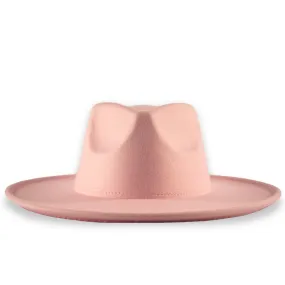 Savannah Wide Brim Fedora - Pink