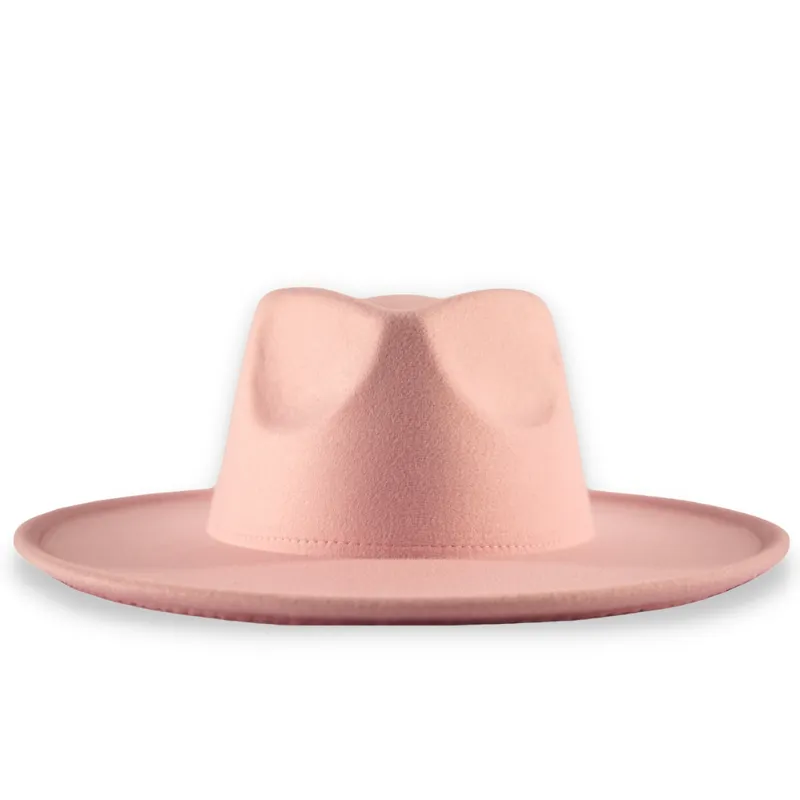 Savannah Wide Brim Fedora - Pink