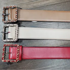 Square Chain Buckle Belt