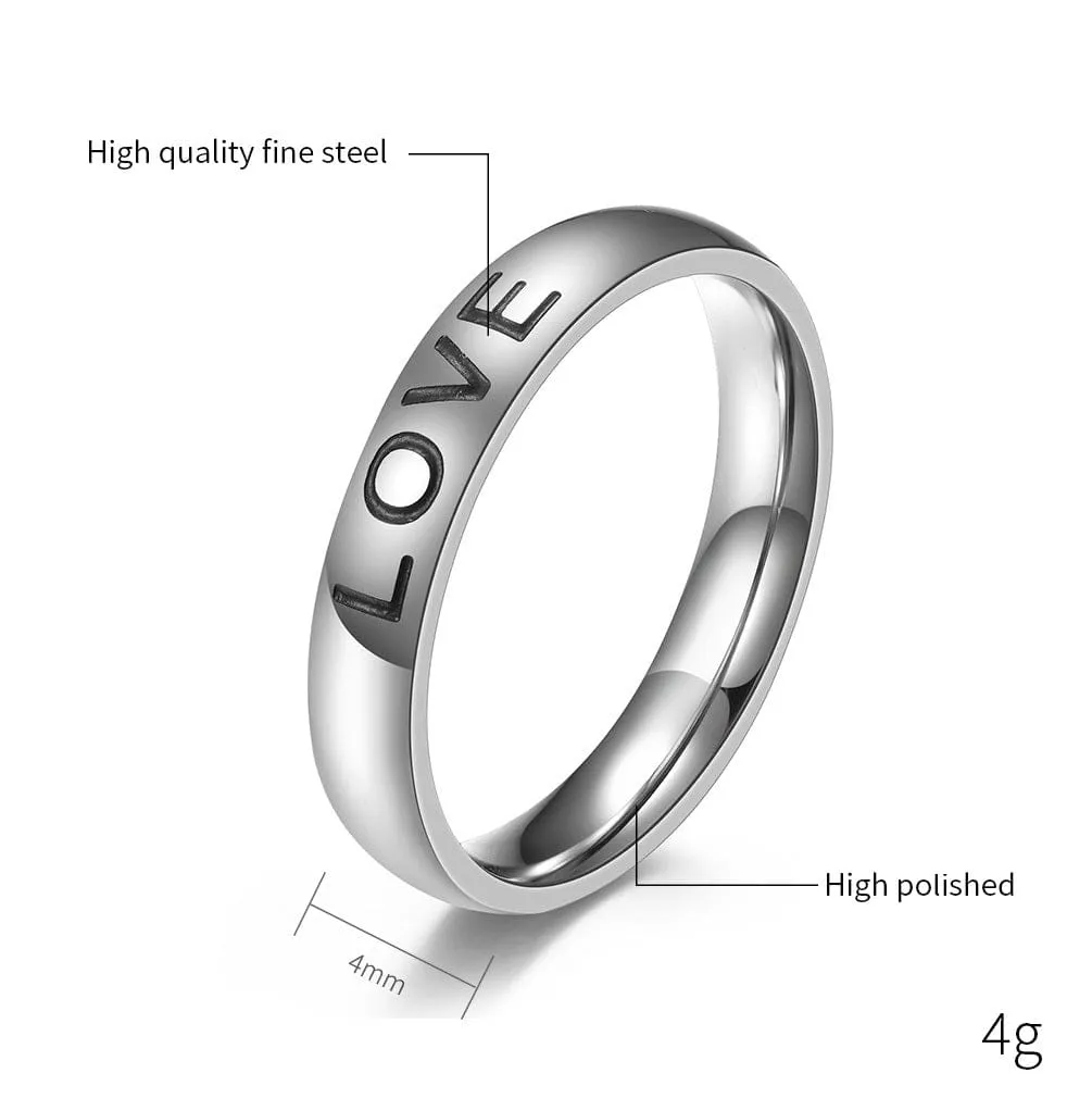 Stainless Steel Engraved Christian Ring