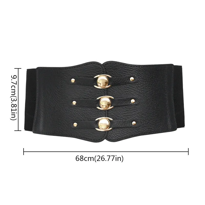 Stretchy Fashionable Wide Corset Styled Waist Belts