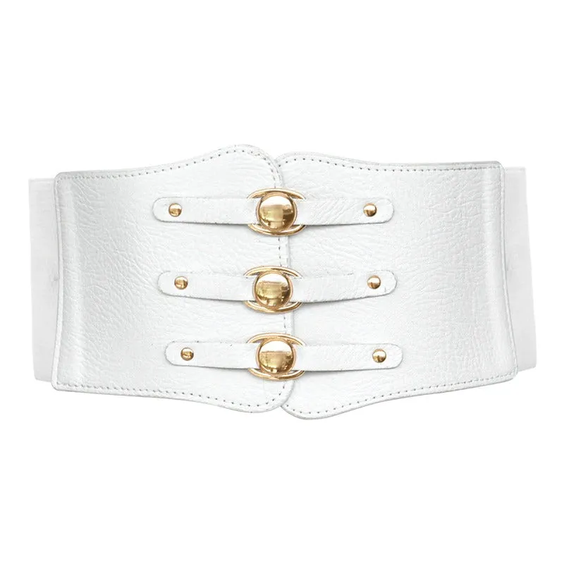 Stretchy Fashionable Wide Corset Styled Waist Belts