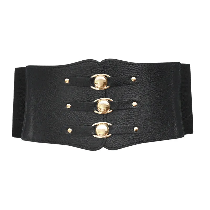 Stretchy Fashionable Wide Corset Styled Waist Belts