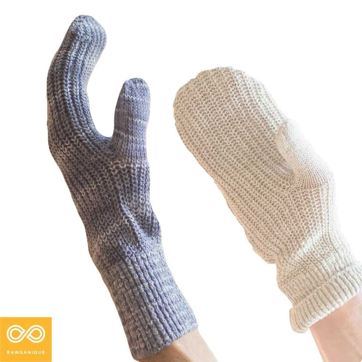 SWISS ALPINE 100% Organic Hemp Knit Mittens (Unisex) (Plastic-free)